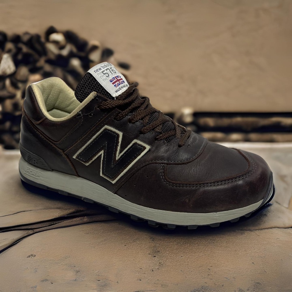 Rare Men 8.5 All Leather Made In UK 8 New Balance M576CBB US England Brown M576